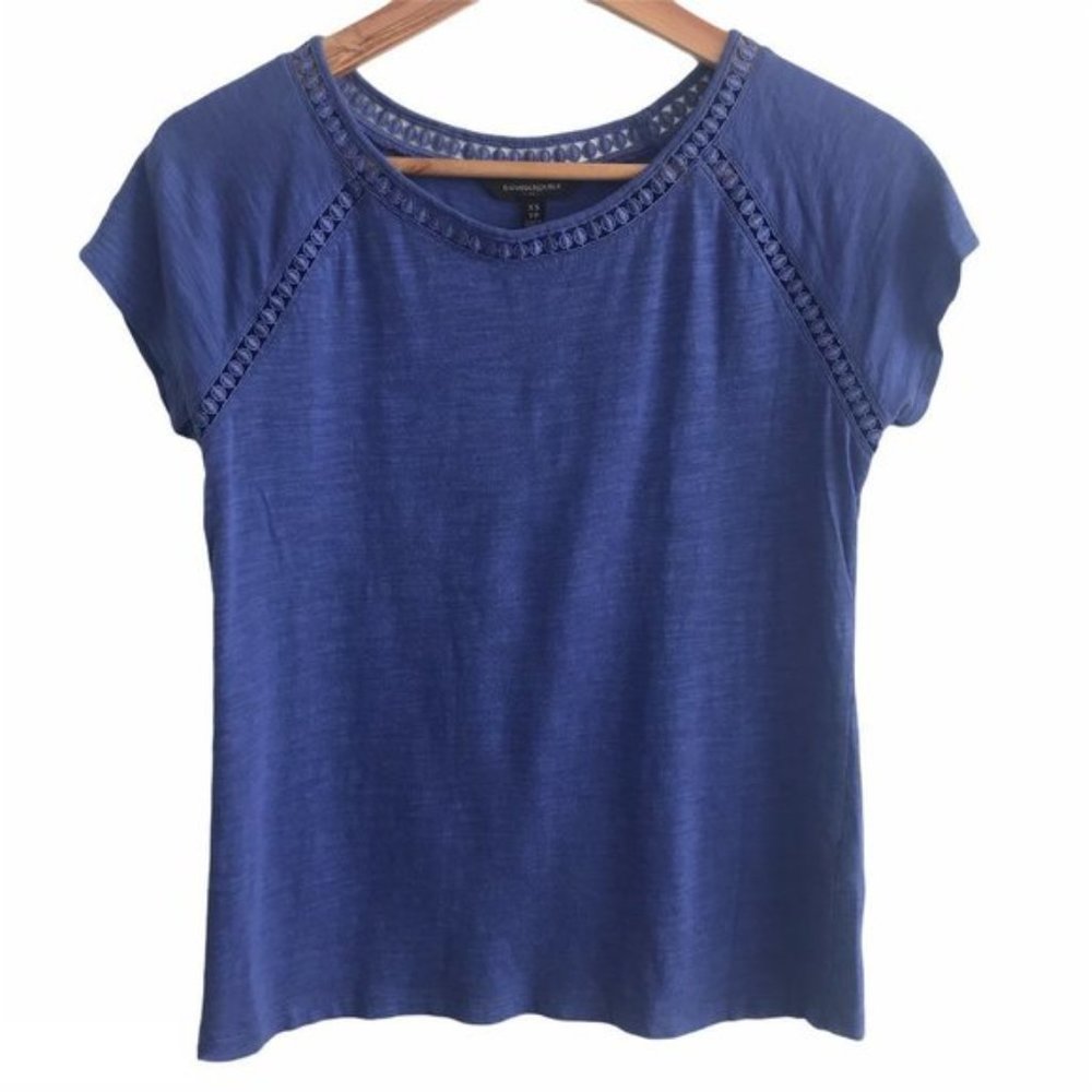 Banana Republic Womens Short Sleeve Tee Blue XS
